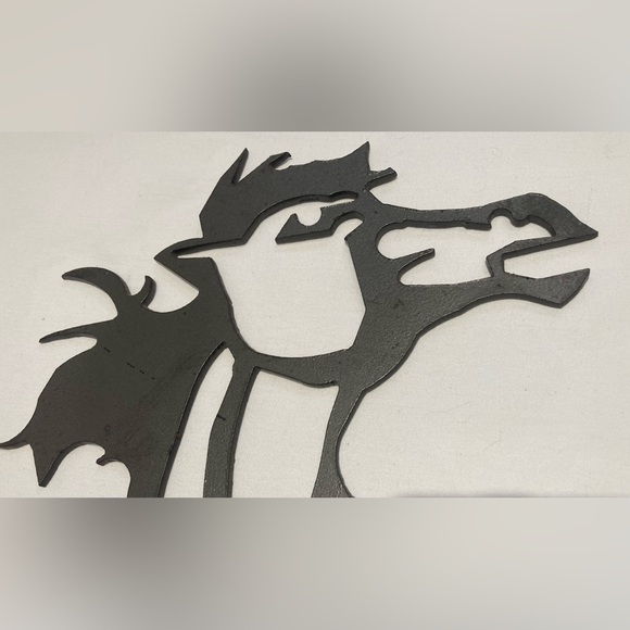 Hand Cut Steel Horse Sculpture - Picture 4 of 5